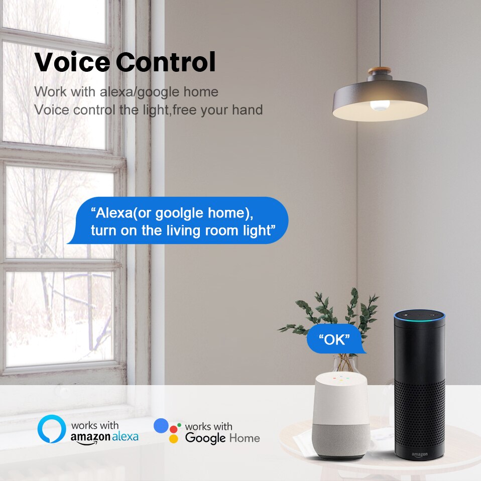 Tuya Zigbee Smart Light Switch Module,1/2/3/4 Gang Automation DIY Breaker 2 Ways Control Work with Alexa Google Home