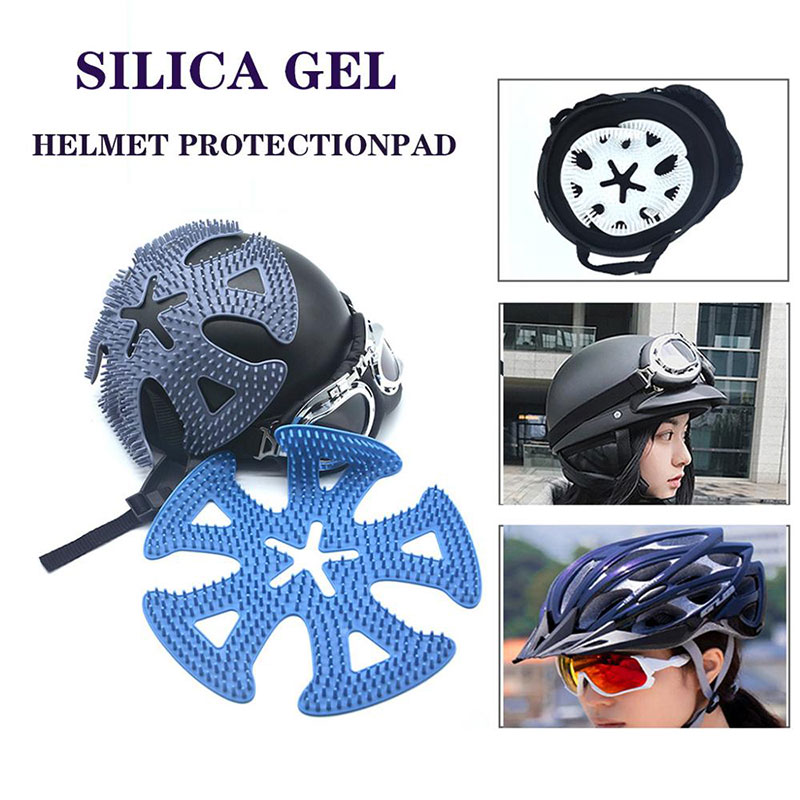 Siliconen Helm Pad Kussen Thermiek Isolatie Ademend Helm Pad Geschikt Voor Meest Helmen Motorfiets Fiets AS99