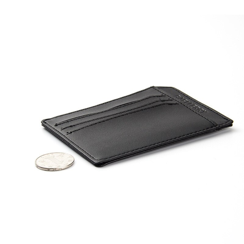 Men Male PU Leather Small Credit Bank ID Plastic Card Case Holder Supre Thin Casual Wallets And Purse Brief Style