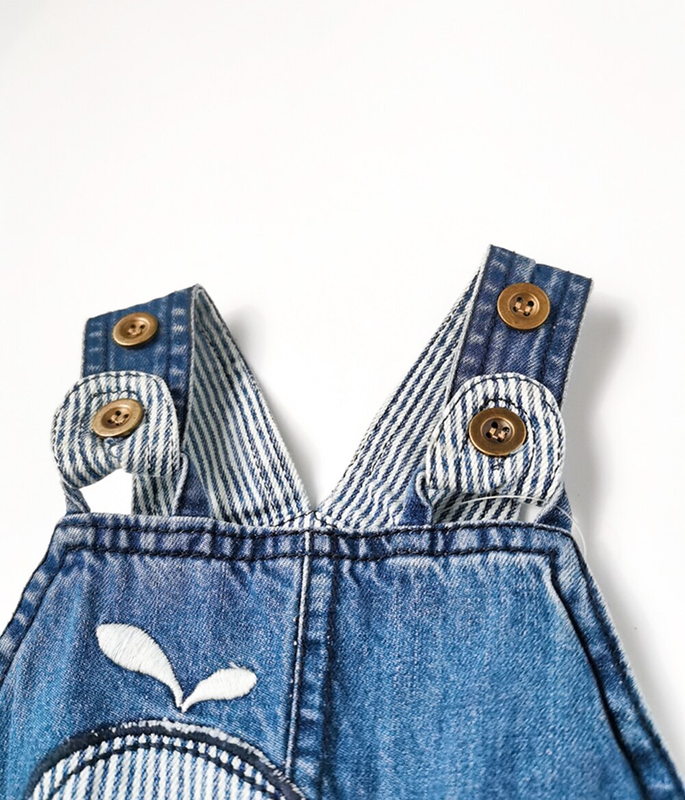 Chumhey 0-3T Baby Meisjes Overalls Borduurwerk Zachte Katoenen Denim Peuter Bib Jarretel Jeans Broek Kinderkleding Bebe kleding