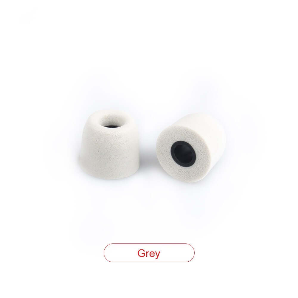 TRN 1Pairs (2pcs) Bawełniane nauszniki z pamięcią słuchawek Chronic rebound zatyczki do uszu gąbka Memory Earphone earmuff v90 MT1 vx pro TA2: SZARY
