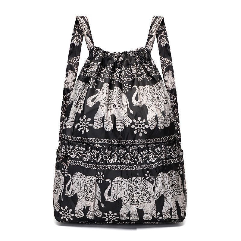 Lightweight Large Capacity Backpack Women Drawstring Strap Pocket Large Capacity Drawstring Travel Bag Fitness Sports Bag