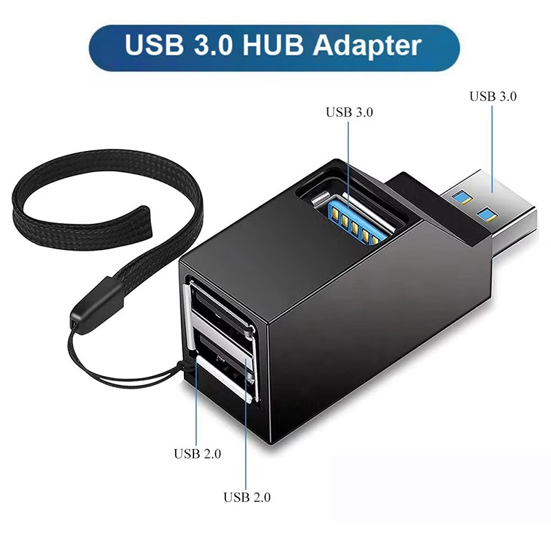 USB 3.0 HUB Adapter USB Extender Mini Splitter Box 1 tot 3 Poorten Hoge Snelheid USB 2.0 Voor PC Laptop U Disk Kaartlezer Accessoires