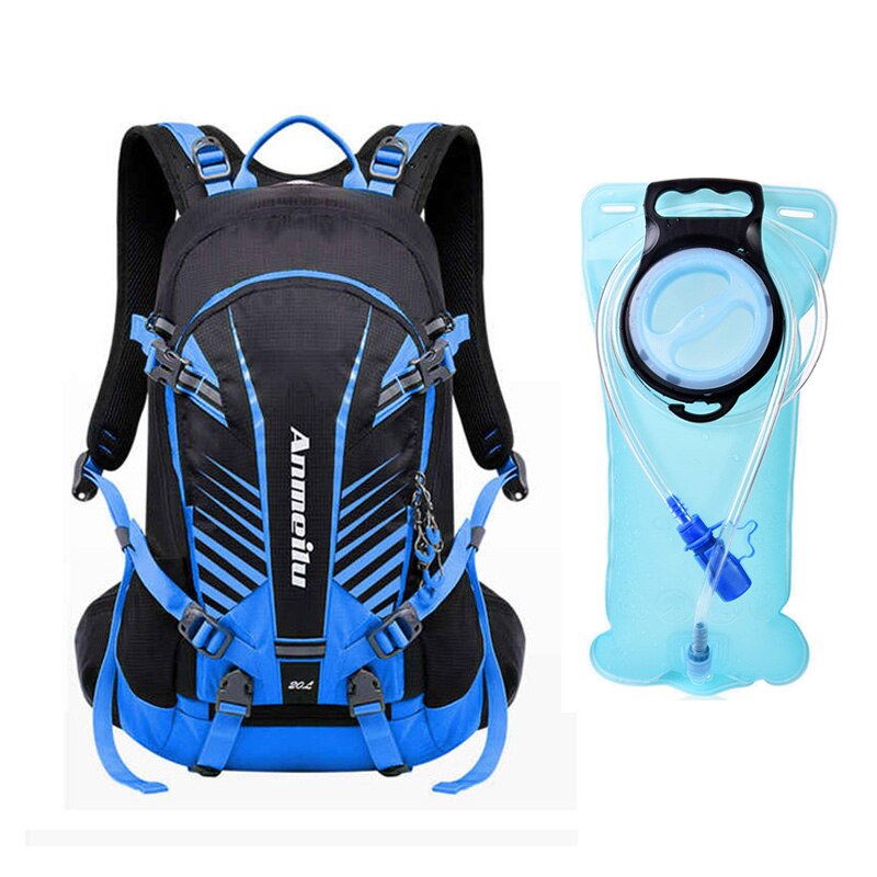 Fiets Tas Draagbare Waterdichte Sport Rugzak 20L Outdoor Wandelen Klimmen Pouch Fietsen Fiets Rugzak: blue with water bag