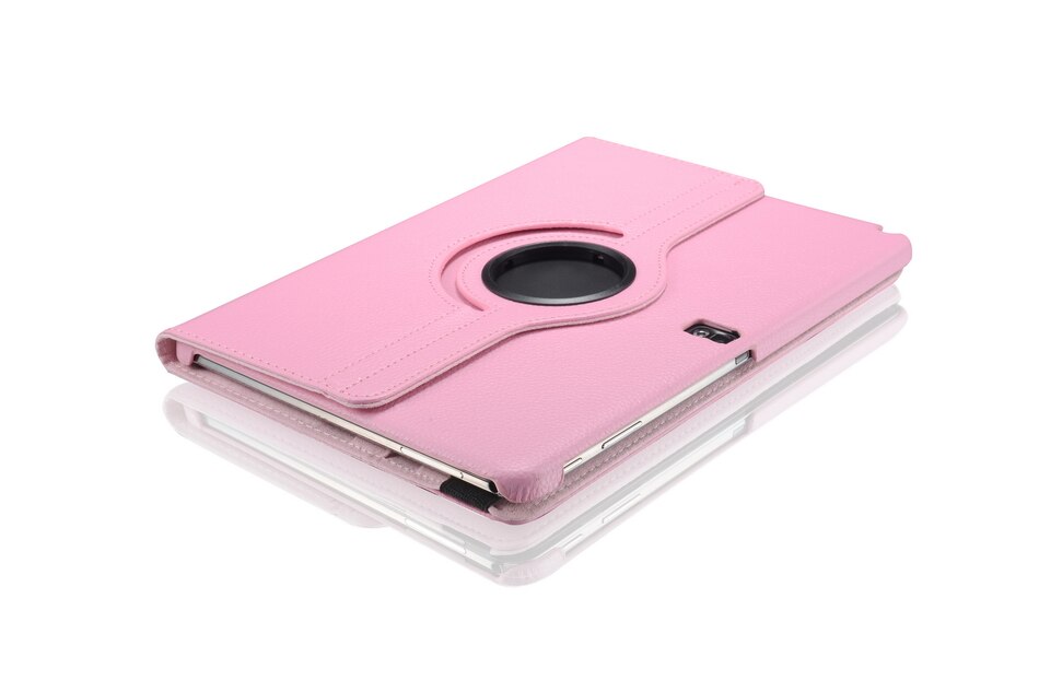 For Samsung Galaxy Tab Pro 10.1 inch T520 T525 T521 Note P600 P601 P605 Tablet Case 360 Rotating Bracket Leather Cover: Pink / NOTE 10.1 SM-P600