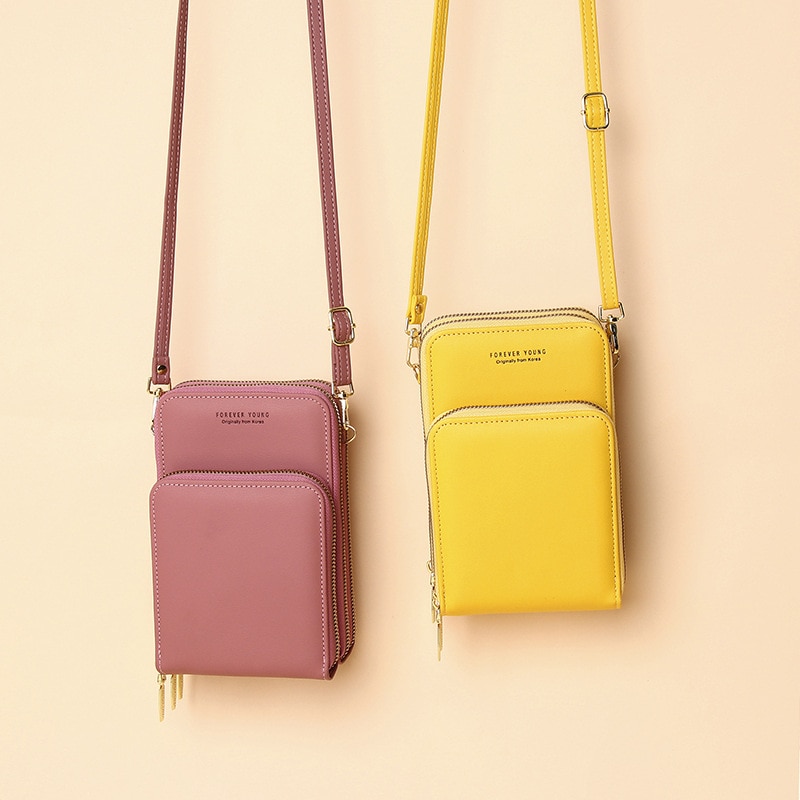 Small Shoulder Bag For Women Large Capacity Phone Pocket Card Purse Pu Leather Ladies Crossbody Bags Female Messenger