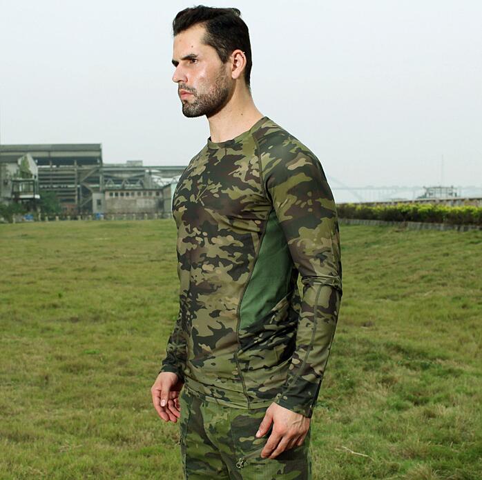 Warchief elastik hurtig tør sommer langærmet skjorte top herre udendørs multicam sort tropic arid skjorte(sku 051362): Multicam tropic / L