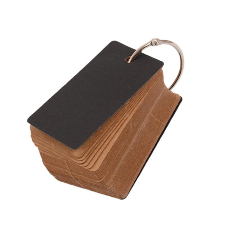 100 Pcs Blank Alphabet Cards Literacy Cards Stationery Supplies with Binder Ring for School Office (Light Brown)