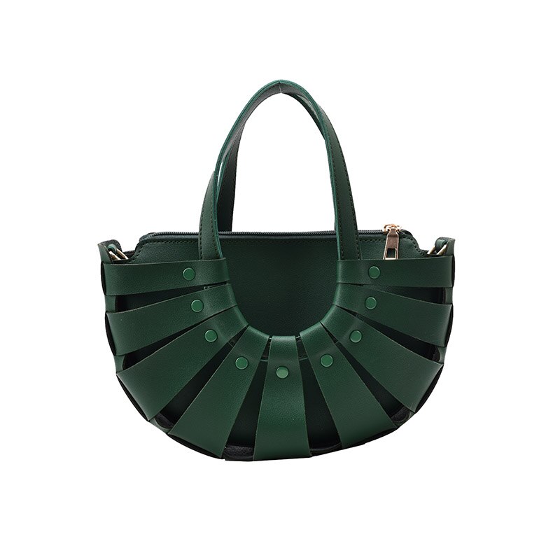 Atli Halve Cirkel Kleine Pu Lederen Crossbody Tassen Voor Vrouwen Trend Vrouwen Branded Trending Schouder Handtassen Tote: Green