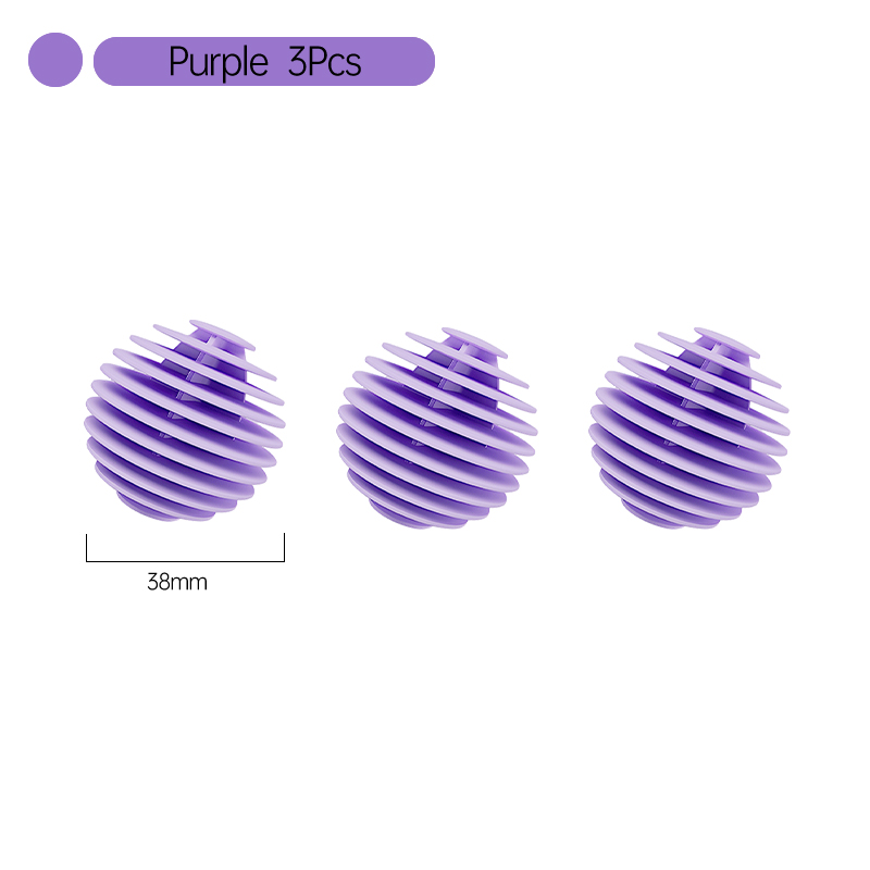 Bola de lavandería reutilizable, Bola de limpieza de pelo de ropa de silicona, bola de lavandería suave antienvoltura, bolas secadoras para lavadora doméstica: Multicolor