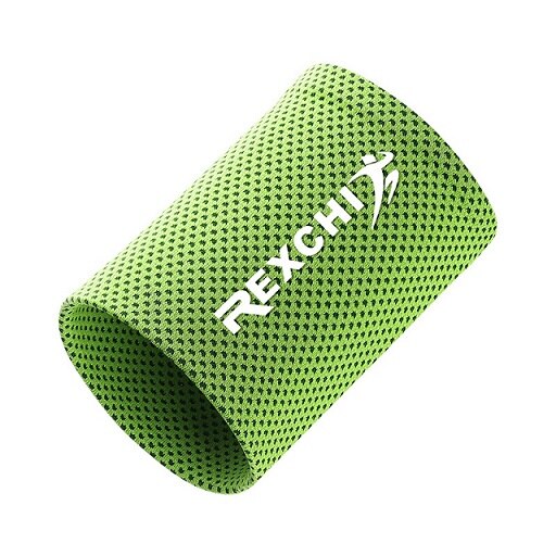 1PC Wrist Brace Support Breathable Ice Cooling Wristband Wrap Sport Sweatband For Gym Fitness Tennis Yoga Volleyball Running: green 1 / S