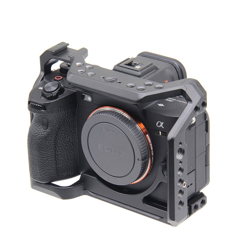 Camera Kooi Full Body Beschermhoes Met Koud Shoe Mount 1/4in Schroef Gaten Voor Sony A7S3 Konijn Kooi camera Accessoire