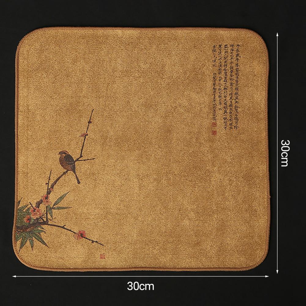 Chinese Style Tea Towel Absorbent Dish Rag Thickened Dishcloth Table Tea Cloth Household Dish Cleaning Wipe салфетки на стол
