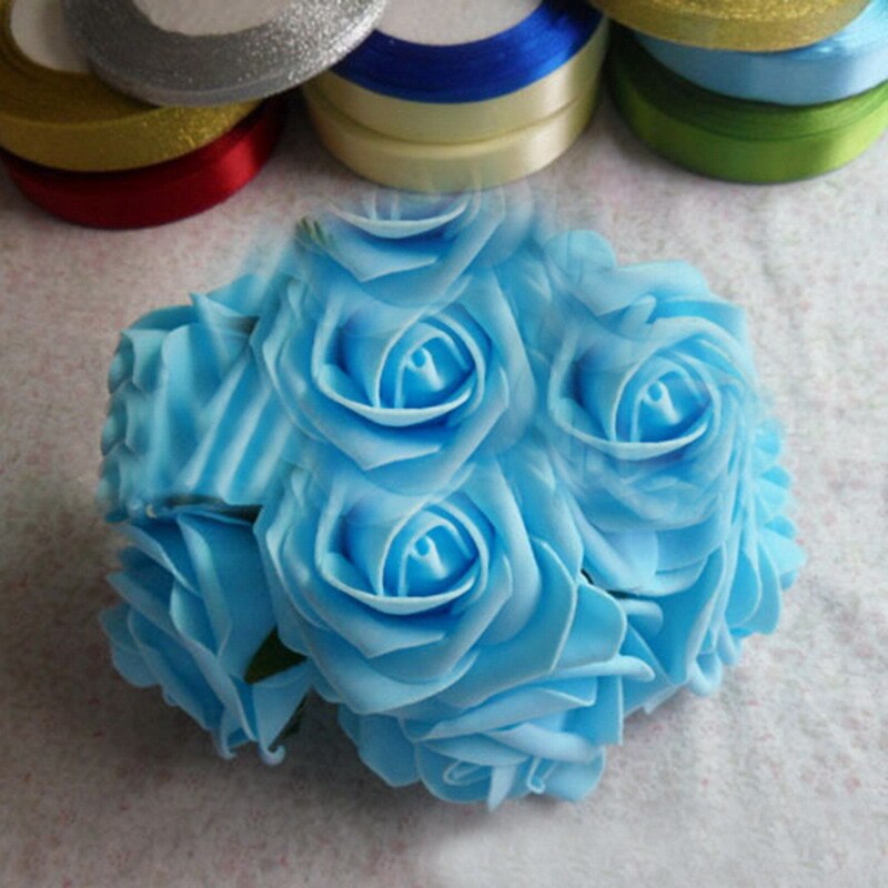10 têtes 8CM artificielle Rose fleurs soie fleur boule centres de table décorations de mariage menthe décoratif suspendus fleur chaude