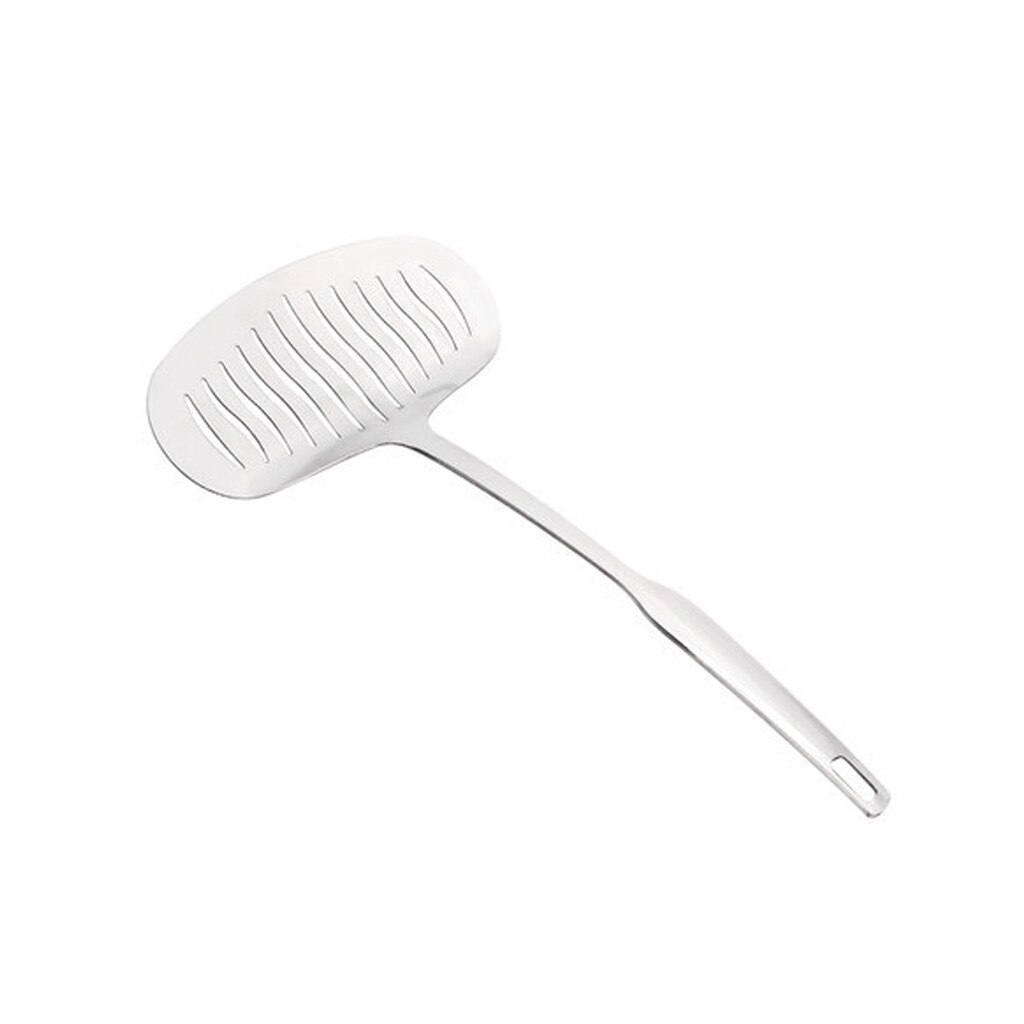 Spatule Inox Professionnelle Avec Manche En Bois - Pour Poisson, Crêpes, œufs | Lame Fine Incurvée, Résistante