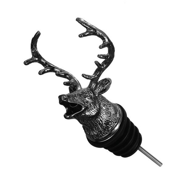 Nalewak robić wina zatrzymać cynkowy Jeleń łoś Lew byk głowa korek robić wina napoje akcesoria barowe Christmas impreza szczęśliwego nowego roku akcesoria: czarny