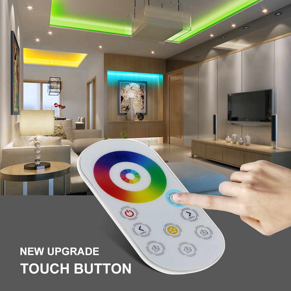 Mini LED RF Controller DC5V-24V Wireless Touch Button Remote Control for Single Color/ CCT/ RGB/ RGBW/ RBBWW/ RGB+CCT LED Strip
