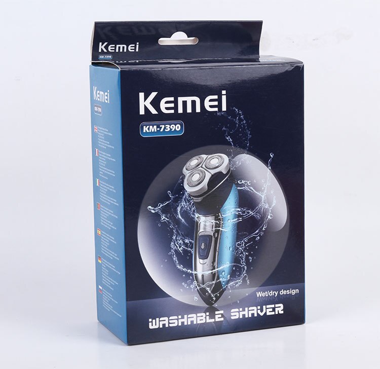 Wodoodporna akumulator przenośny męskie golarka elektryczna potroić ostrze elektryczne maszynki robić golenia Navalhas maszynka robić golenia