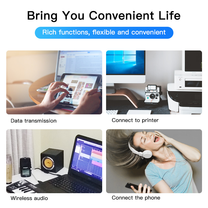 ANMONE Wireless USB Bluetooth Adapter for Computer Bluetooth 4.0 Dongle PC Adapter Wireless Sender USB Receiver Transmitter