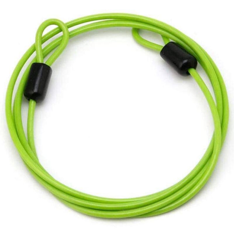 100cm x 2mm Cycling Sport Security Loop Cable Lock Bicycle Bikes Scooter U-Lock (Green): Default Title