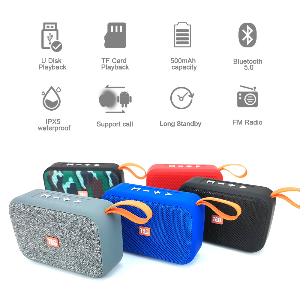 TG506 Speakers Portable Mini Speaker Wireless HIFI Speaker Soundbar Outdoor Loudspeaker Support TF Card FM Aux vs TG182