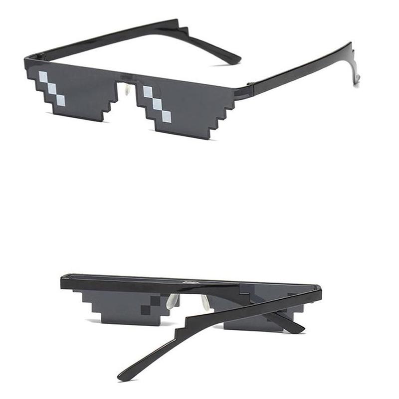 Mozaïek Zonnebril Grappige Tweedimensionale Zonnebril Persoonlijkheid Mozaïek Foto Glazen Speelgoed Zonnebril Reizen V3I7