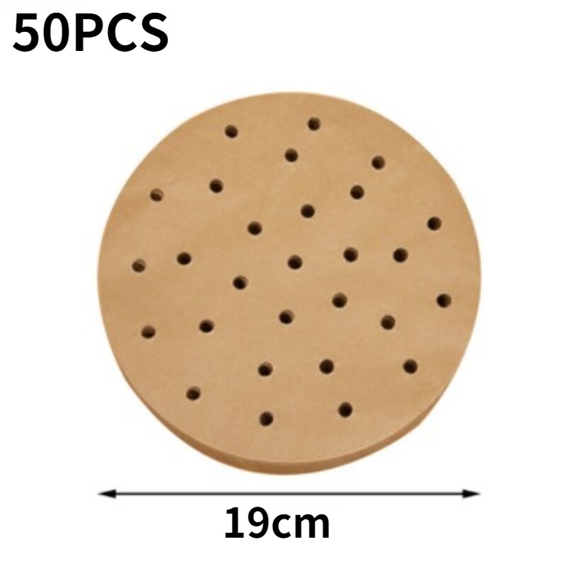 Friteuse à Air en Silicone réutilisable, accessoires, tampon isolant, outil de cuisson, disponible des deux côtés: C 19CM 50PCS