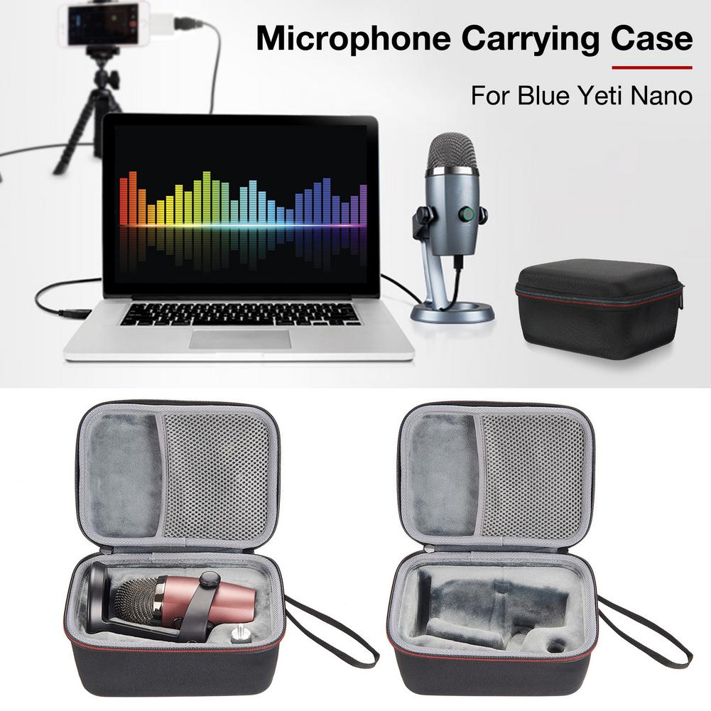 Tragbare Mikrofon Lagerung Tasche Für Blau Yeti Nano Mic Schutzhülle Anti-herbst Stoßfest Reise Durchführung fallen Zubehör