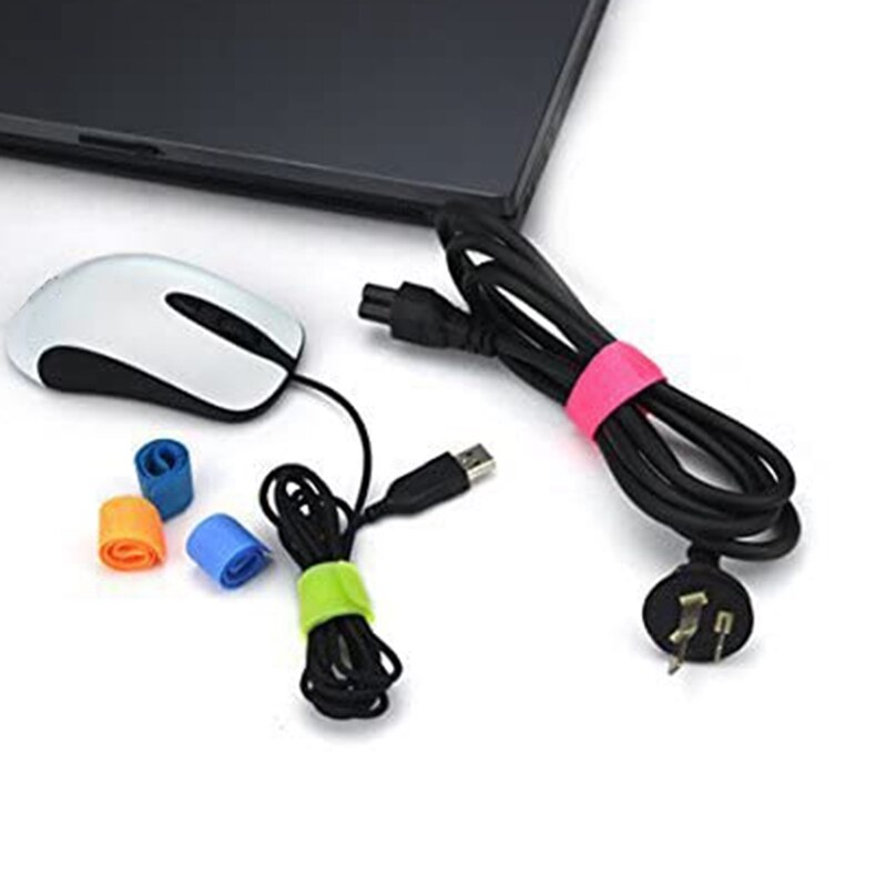 100 Stuks Kabelbinders Herbruikbare Bevestiging Draad Organizer Cord Touw Houder 7 Inch