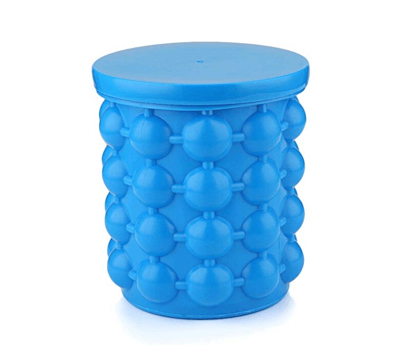 Siliconen ijsemmer, ijsblokjesmachine van voedingskwaliteit, bierkast, ruimtebesparend keukengereedschap, whisky drinken, invriezen: Blauw