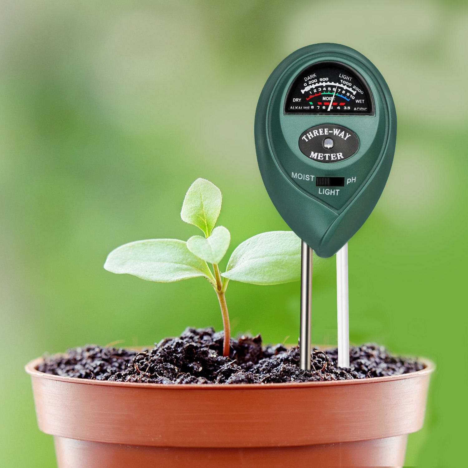 soil PH water moisture meter Acidity humidity sunlight garden plants Flowers moist tester instrument tool Soil tester