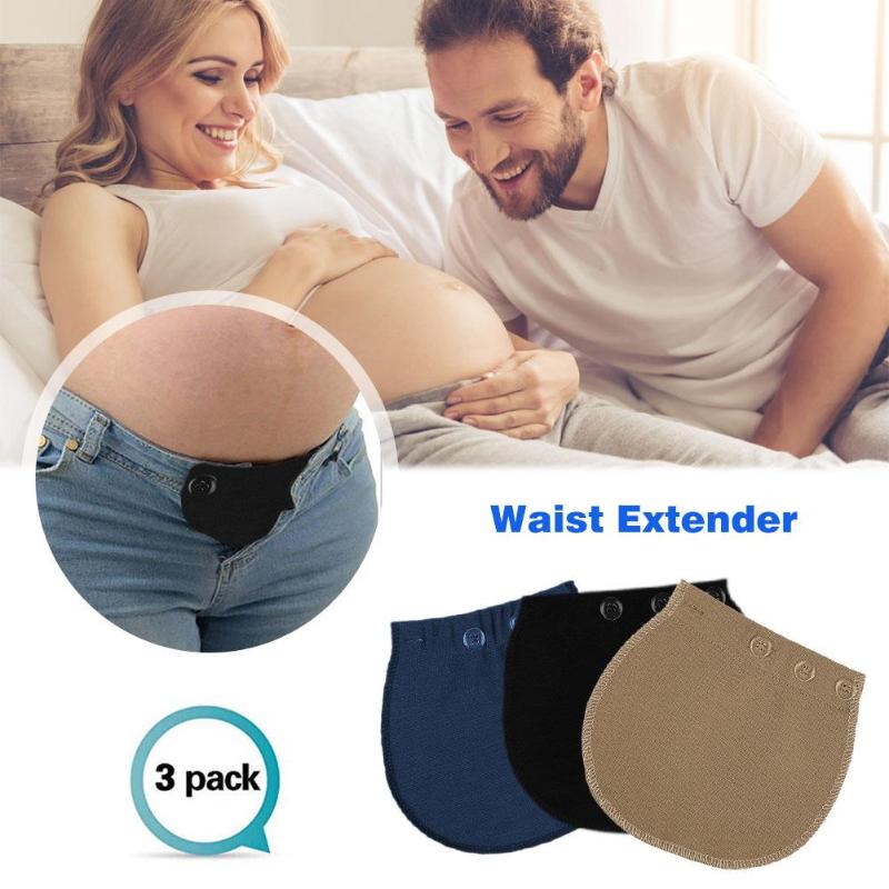 Pregnancy Waistband Belt Pants Maternity Adjustable Extended Button Pant Belts Elastic Pants Lengthening Pregnant Women Wear