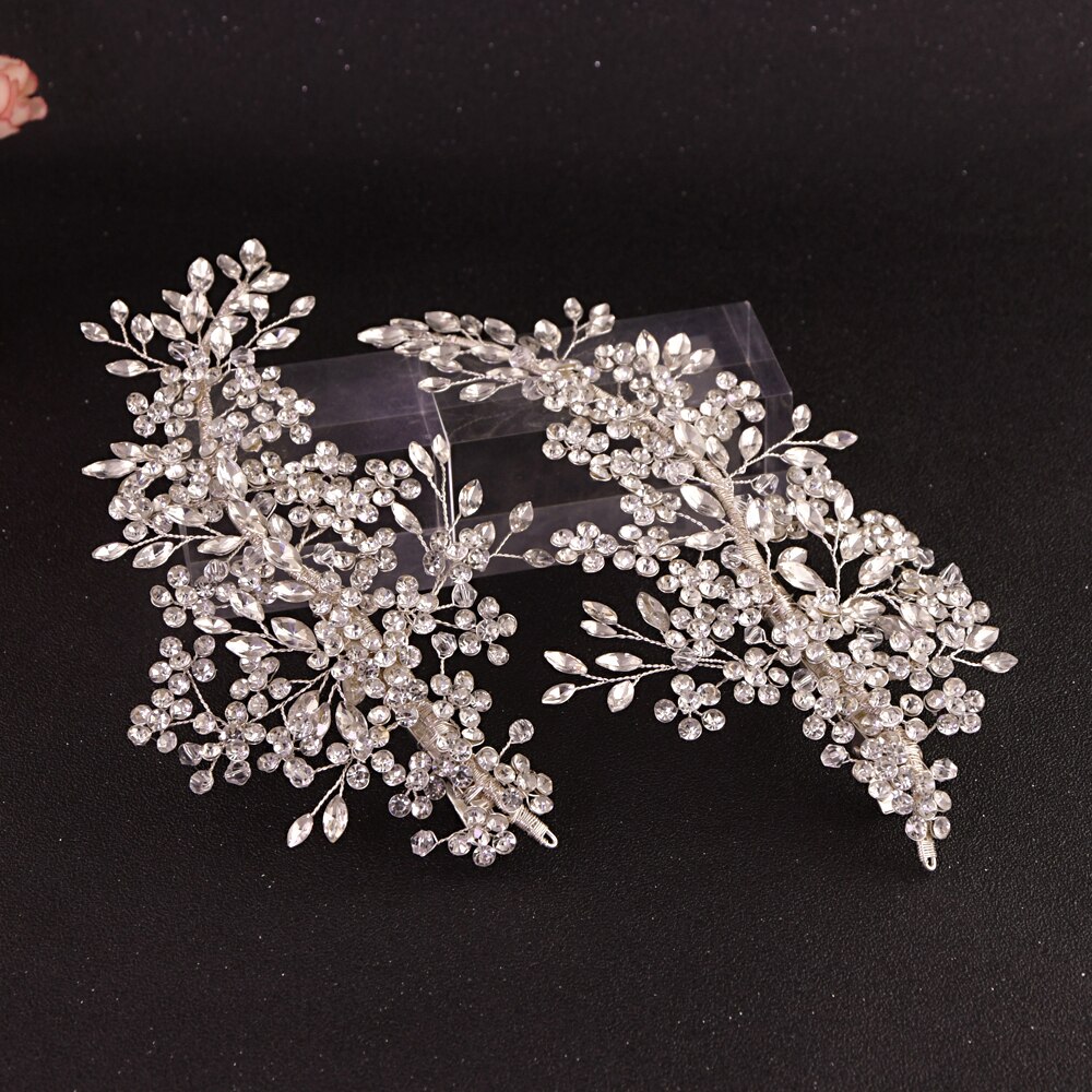 TRiXY H253-S Gorgeous Crystal Bridal Headpiece Flower Wedding Hair Vine Clip Party Prom Hair Jewelry Bridal Hair Accessories