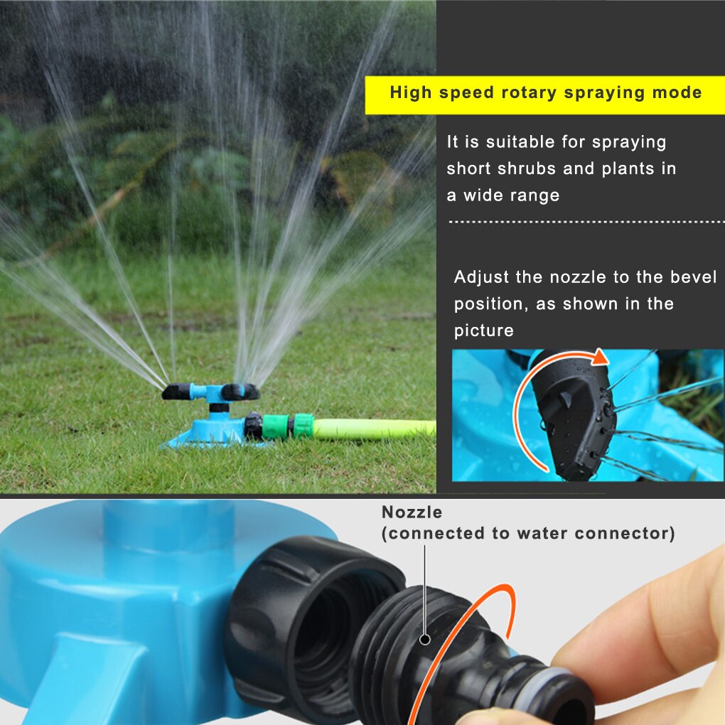 Garden Lawn Sprinkler 360° Automatic Rotating Water Sprinkler For Yard Lawn Water Gun Water Sprayer Gardening Tools Equipmen