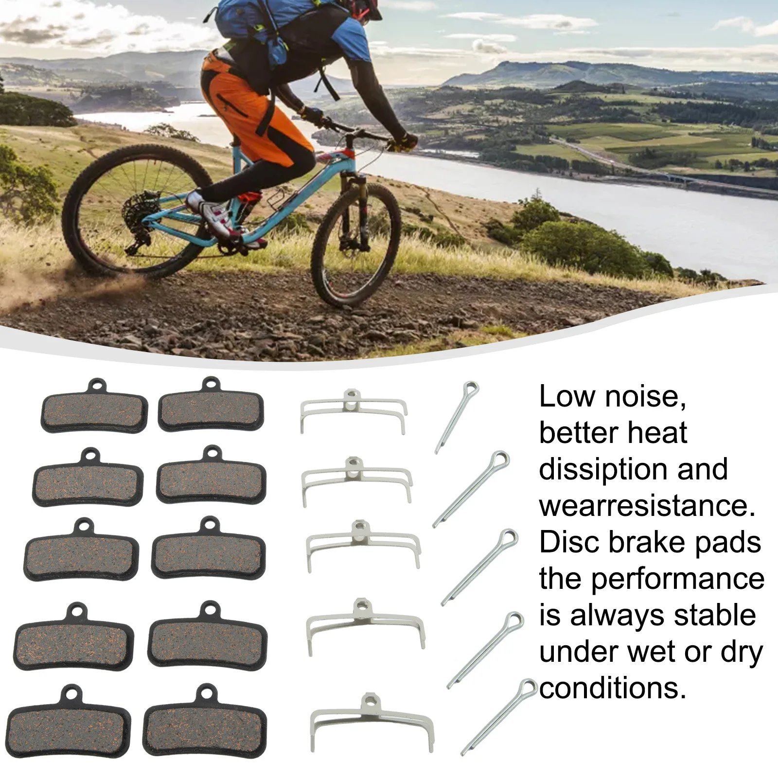 Pastiglie Freno A Disco Per Bici Compatibili Hayes - 4 Paia Per MX2/MX3/MX4/MX5/CX5/GX-C/GX2 - Materiale Resina Metallica Con Piastra Di Regolazione