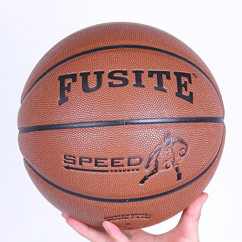 No. 6 Women Play Basketball Concrete Floor Training Basketball Match PU Basketball Indoor and Outdoor: brown2