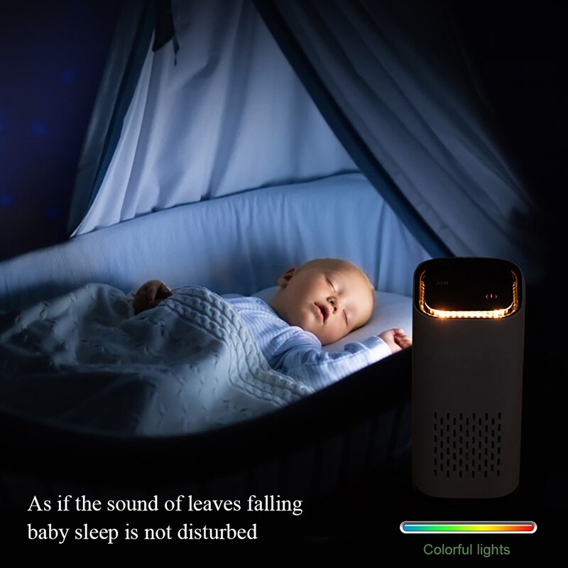 Mini ozon generator deodorizer air purifier usb køleskab purifier w nightlight portable air space clear lugt til kontor bilværelse