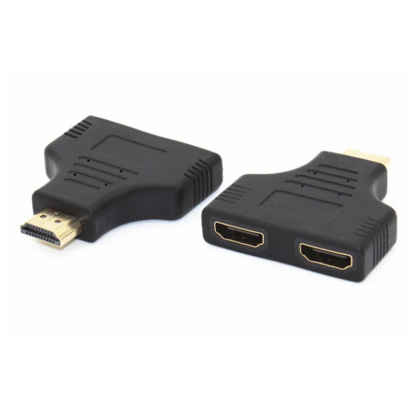 1080P 1 In 2 HDMI Splitter Adapter Male To 2 Female Onversion Head Adapter HDMI Male To Female Conversion Cable