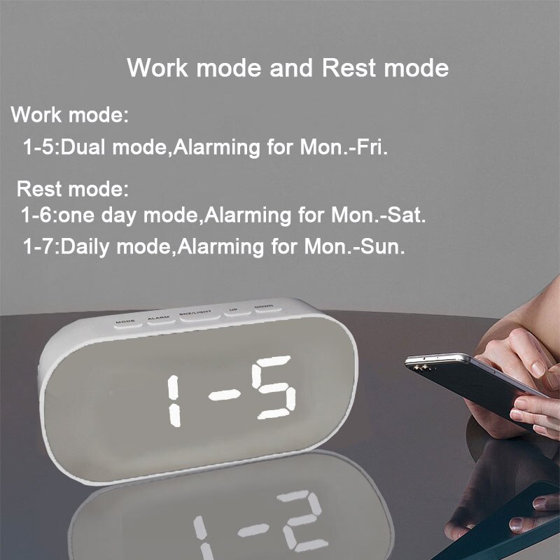 Led Alarm Clock Digital Child Luminous Electronic Table Clock Digital Clock for Room Clock with Temperature