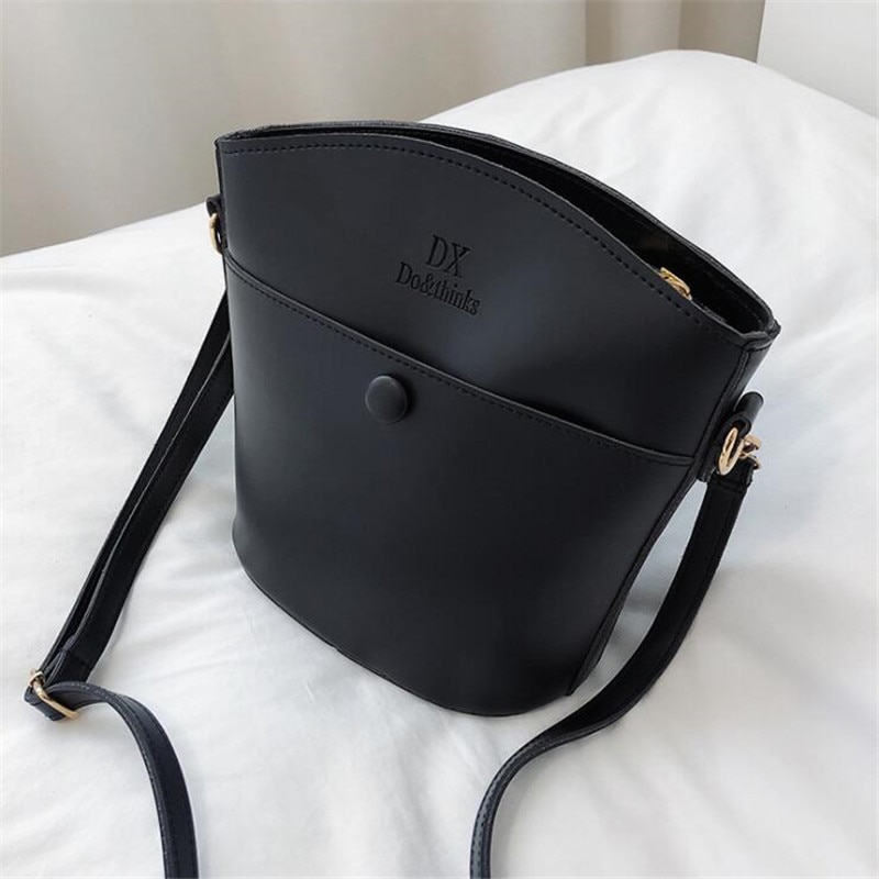 Women leather cross body bucket bag zipper green letter messenger crossbody shoulder bags for women clutch purse bolsos