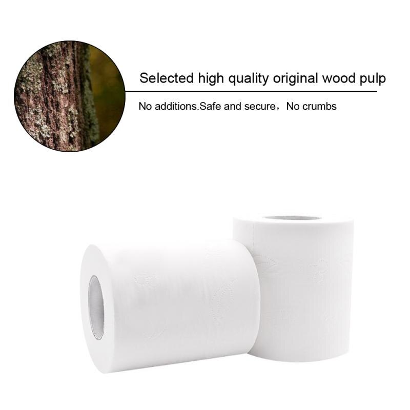 Soft Toilet Tissue Hand Home White Paper Toilet Paper 1 Package 2/4 Rolls Tough Durable Paper Towels