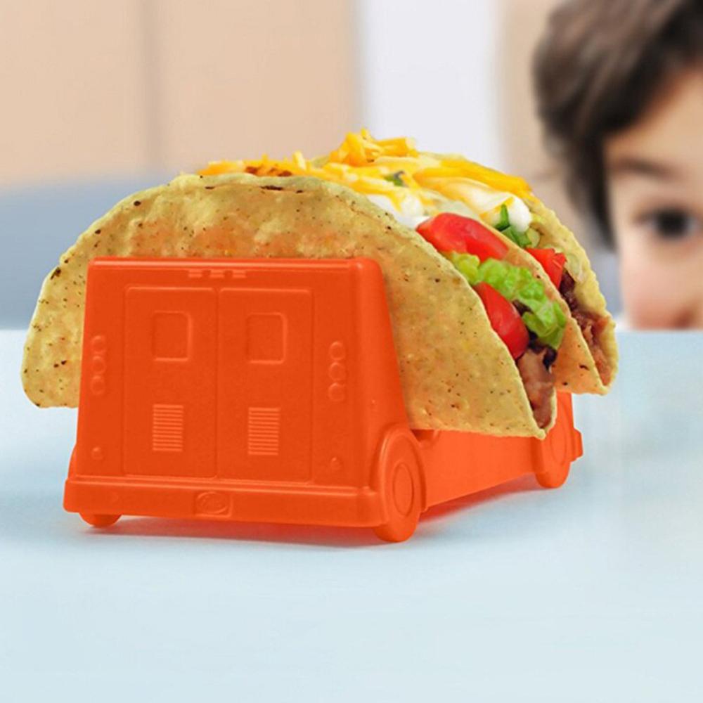 Taco holder pandekager tortilla roll rack sød bilform pp materiale taco rack køkken tilbehør