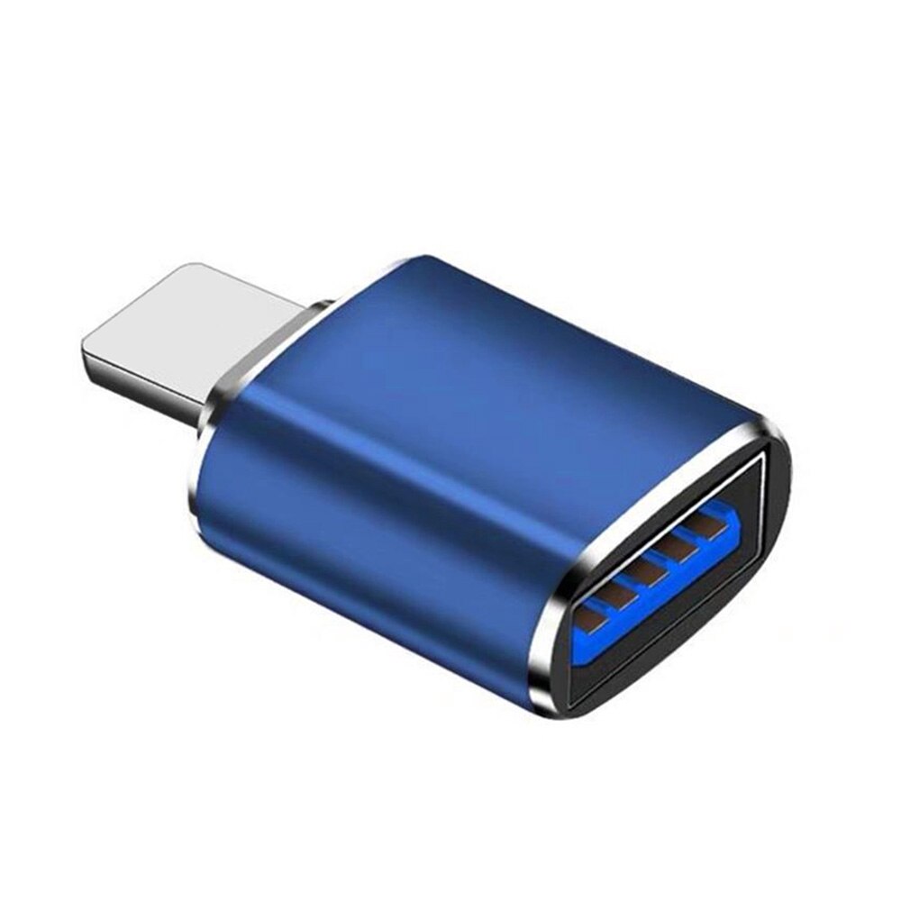 For Apple OTG Adapter Lighting Male to USB 3.0 Disk Converter Data Cable for iPhone 12 11 Pro XS Max XR X 8 7 Plus iPad Adapter: Blue