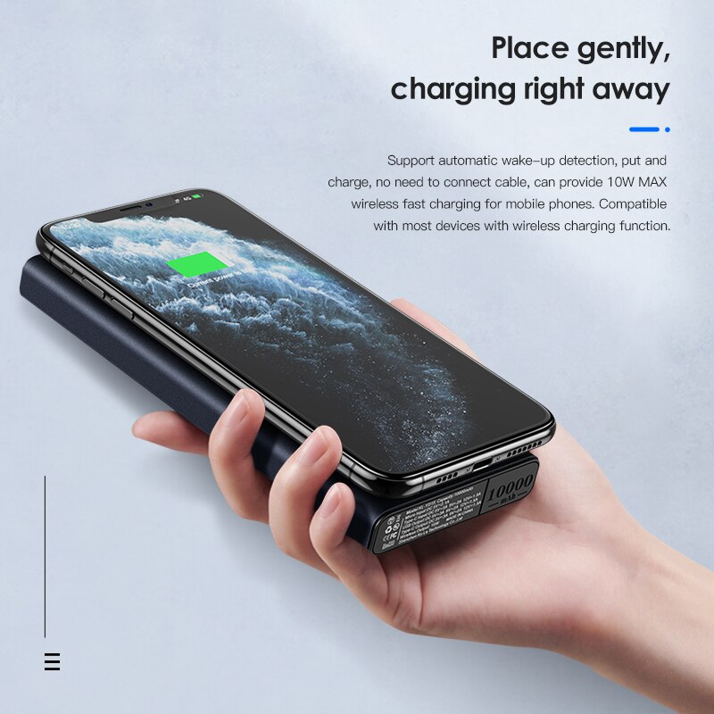 KUULAA – chargeur sans fil 10000mAh, batterie externe portable, pour iPhone 13 12 11 pro max Samsung