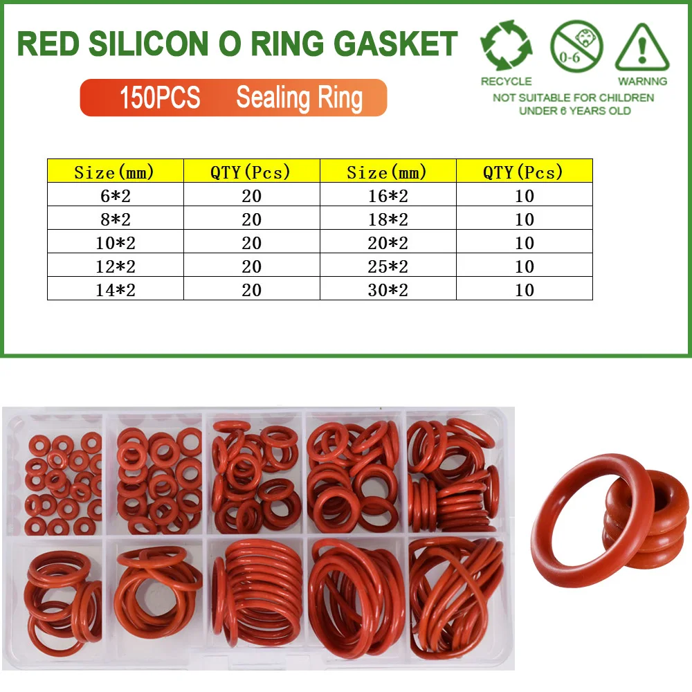 Silicone Seal Rings Set Pressure Washer Spacer Rubber O-ring Plumbing Gasket Oil Resistant nbr O Ring High Temperature Oring Kit: Ivory