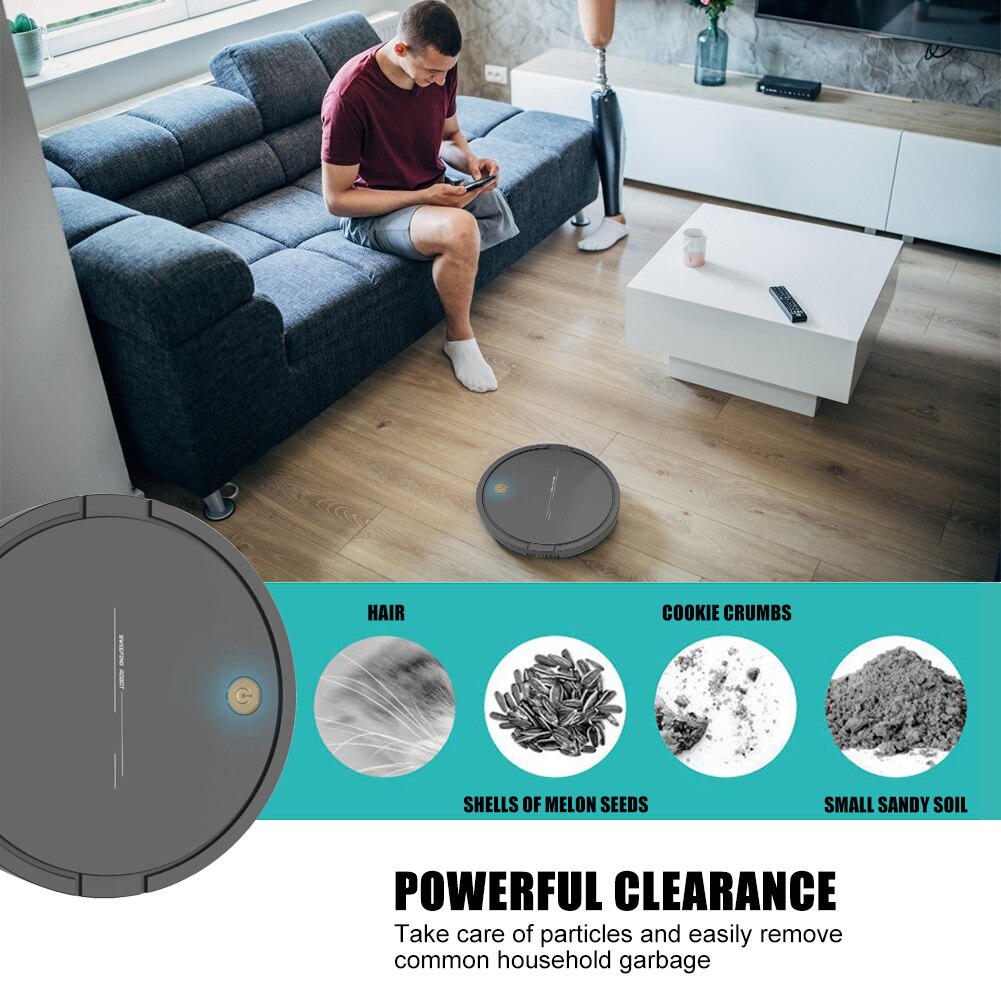 DA628 Intelligent Robot Vacuum Cleaner USB Charging Household Wireless Sweeping Robot Dust Hair Cleaning Vacuum Cleaner