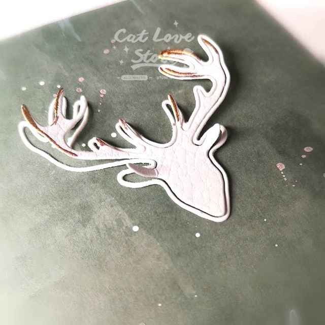 Tête de cerf matrice de découpe en métal | Animal, Scrapbooking, pochoir de découpe, carte fabrication de bricolage, artisanat décoratif, gaufrage de nouvelles matrices pour
