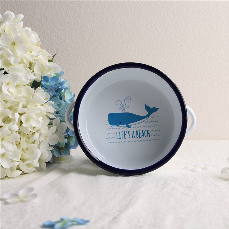 Cartoon Walvis Kinderen Kom Verdikte Emaille Kom Dessert Cake Tray Melk Cup