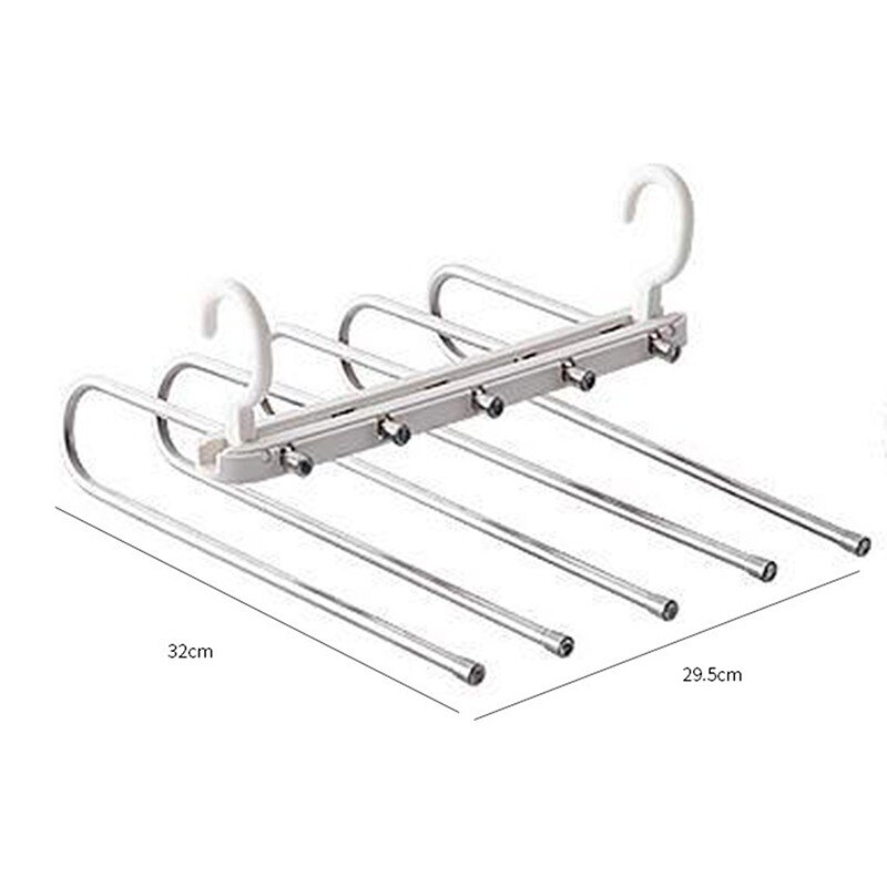 5 szczebel wieszaki na ubrania szafa organizator wielofunkcyjne spodnie spodnie wieszak stojak ze stali nierdzewnej na ubrania organizador: 03