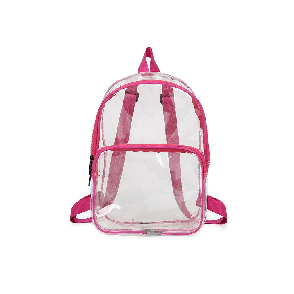 Rucksack Frauen transparent Vielseitig Pailletten Multi-zweck Schüler Tasche Rucksack lässig Tasche Mochila Feminina: heiß Rosa